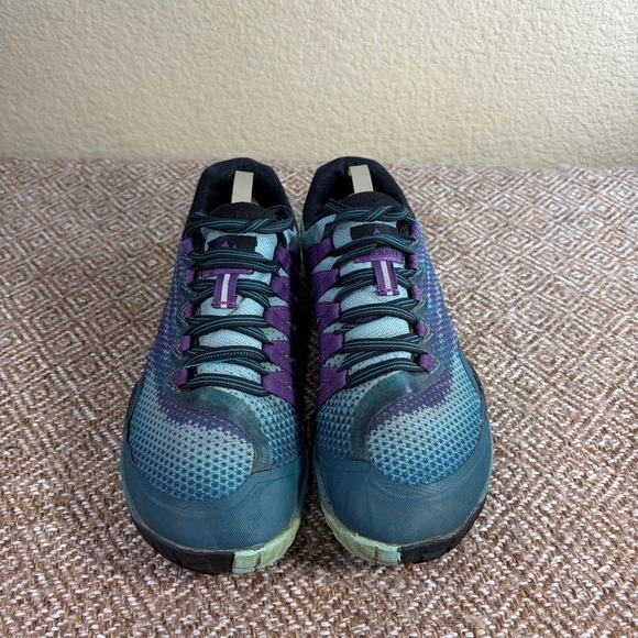 Merrell Womens Trail Glove 4 Blue/Purple Vibram Soles Sz 7.5 Hiking Outdoor GUC - Picture 2 of 8